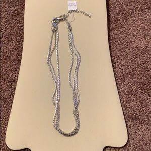 Silver 3 chain necklace